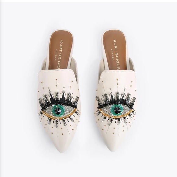 Kurt Geiger Shoes - Kurt Geiger Londons Olive Eye Leather Dress Mules